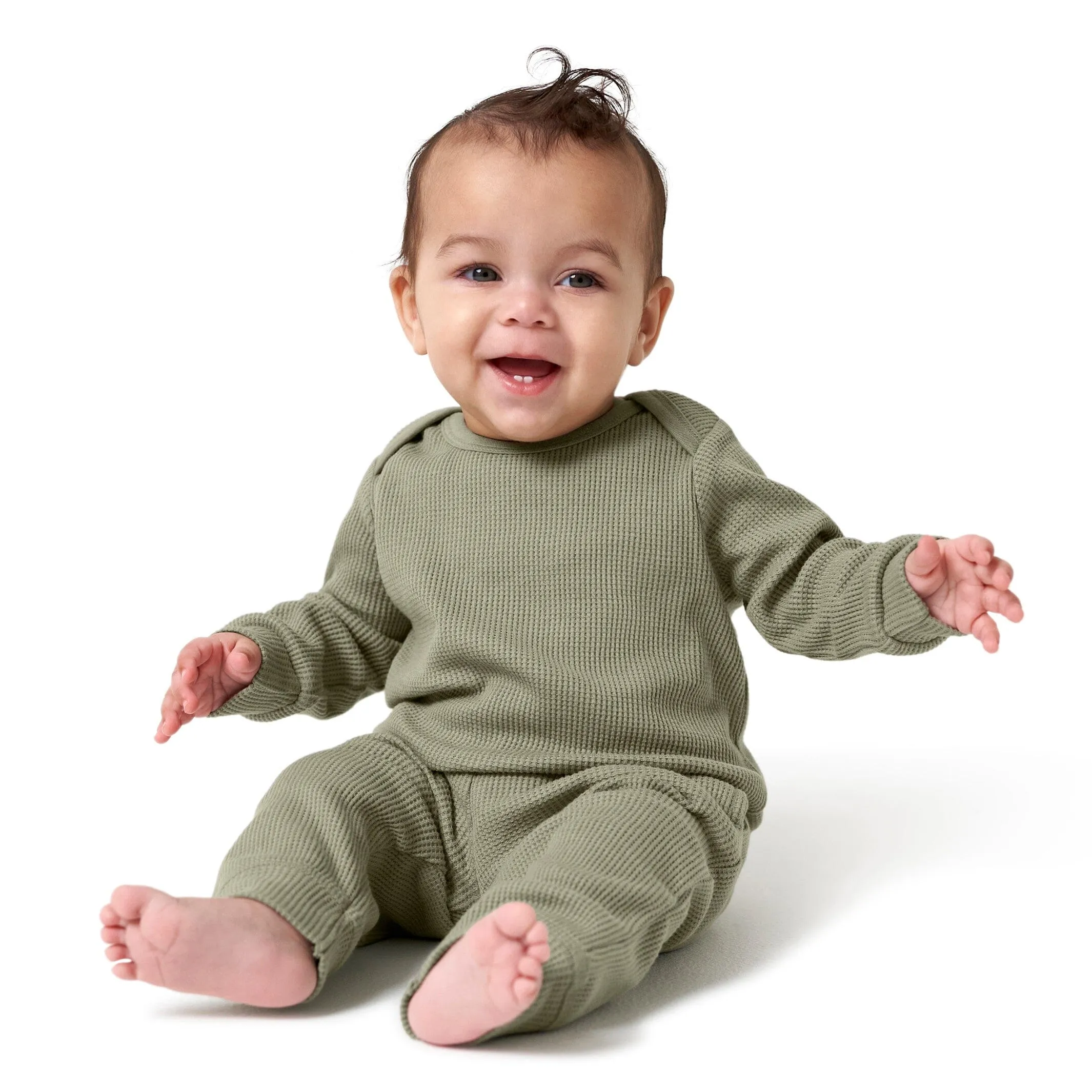 2-Piece Baby Boys Green Top & Jogger Set