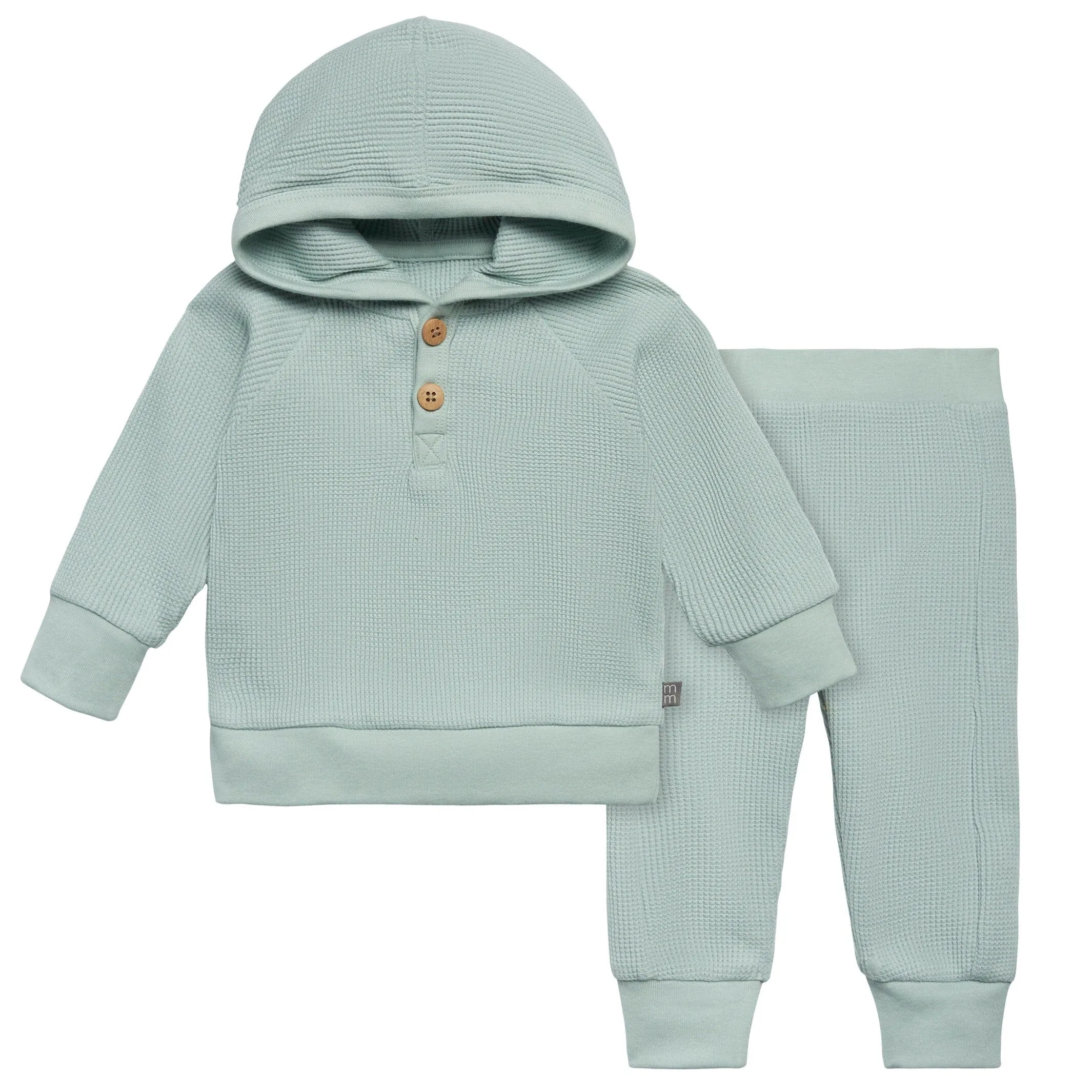 2-Piece Baby Neutral Medium Sky Hoodie and Pant Set