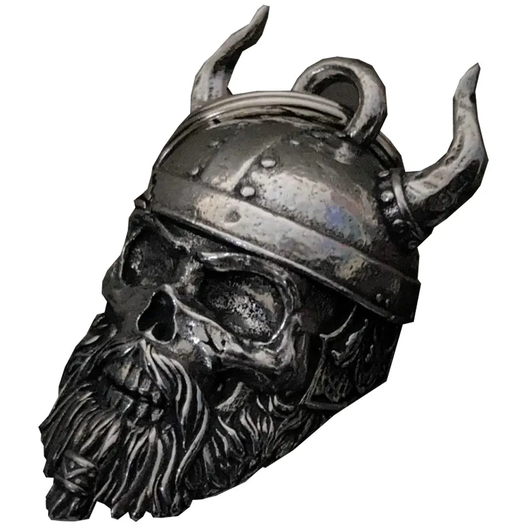 3D Old School Biker Beard Helmet Guardian Angel Bell