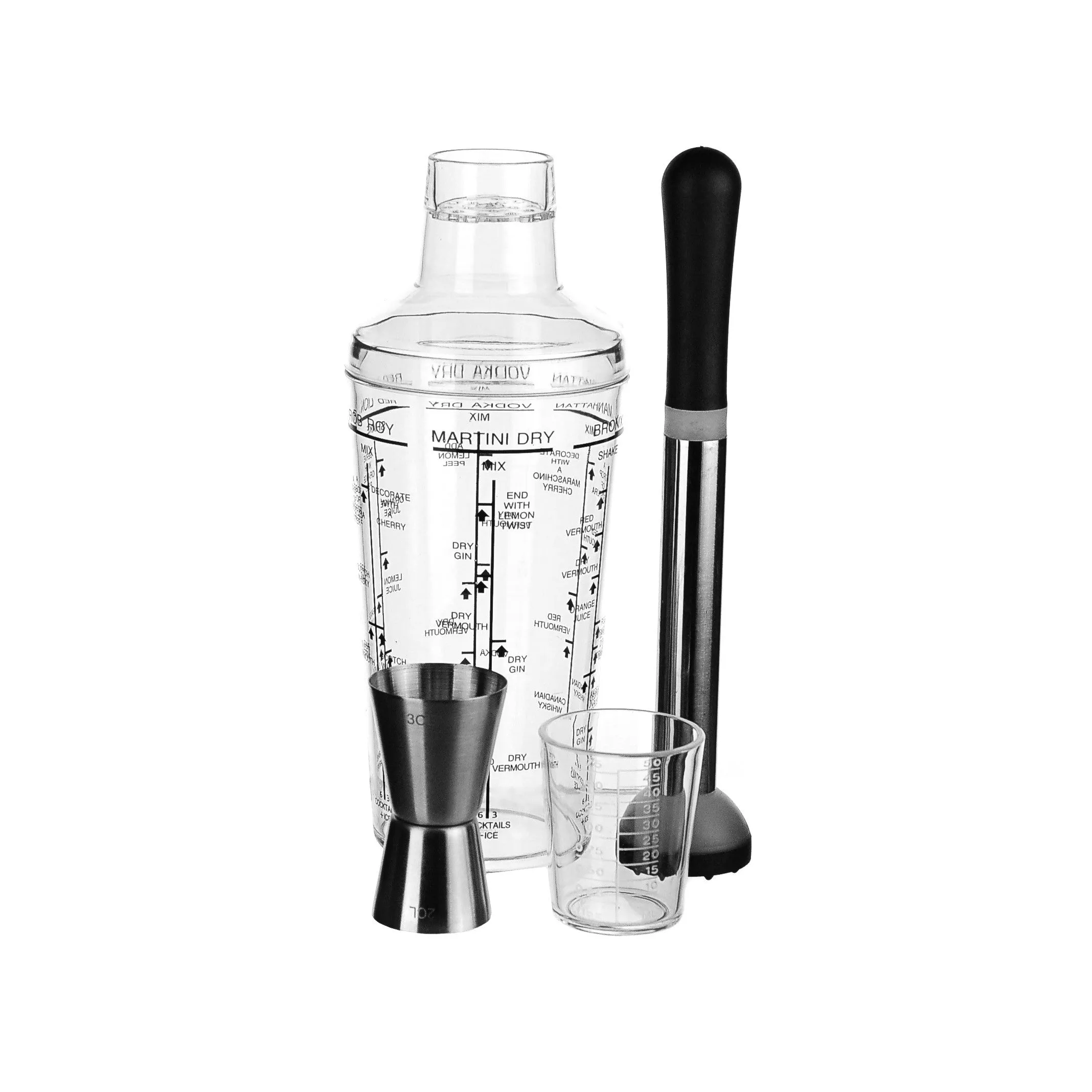 Acrylic Cocktail Shaker Set/3