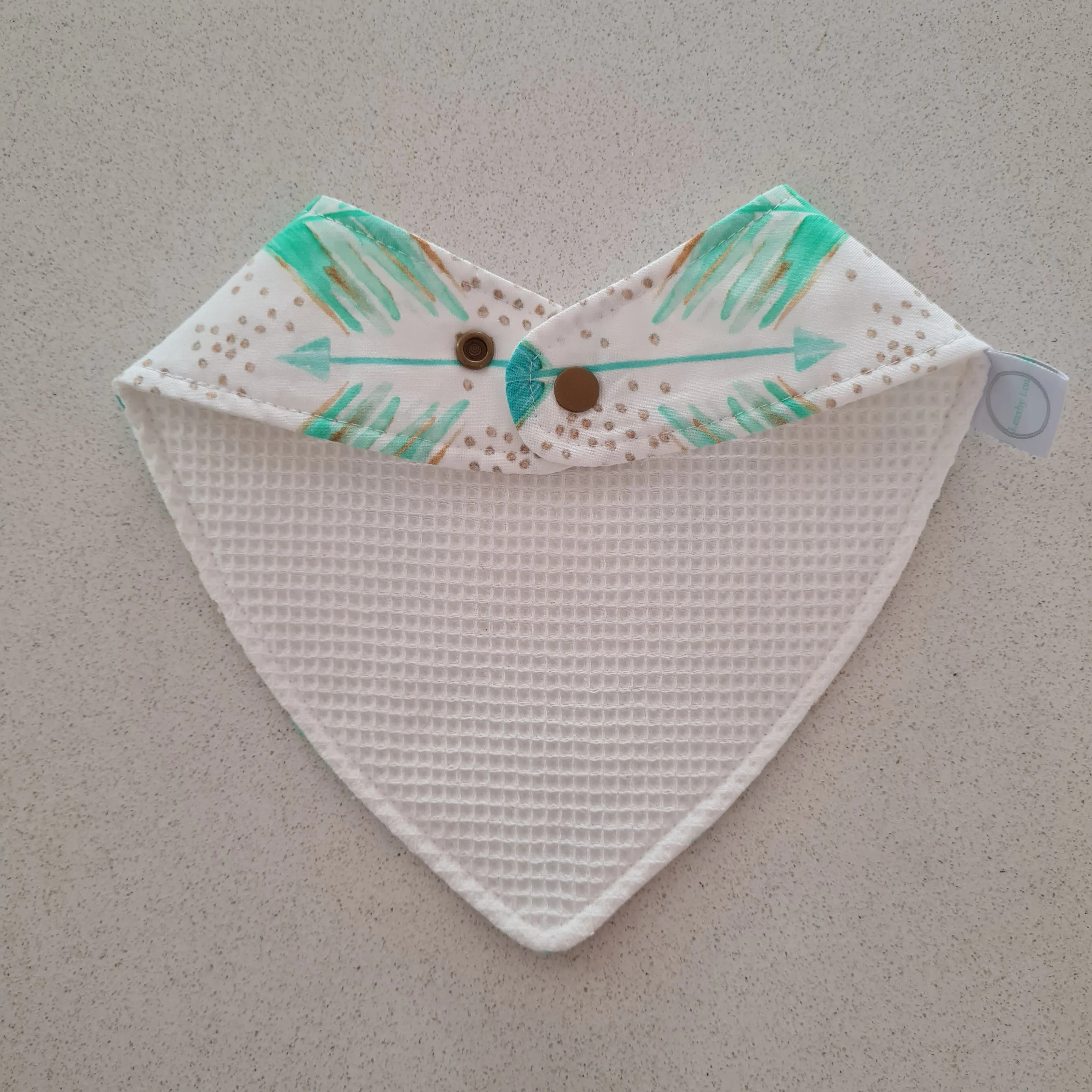 Aqua Feathered Arrow Bib