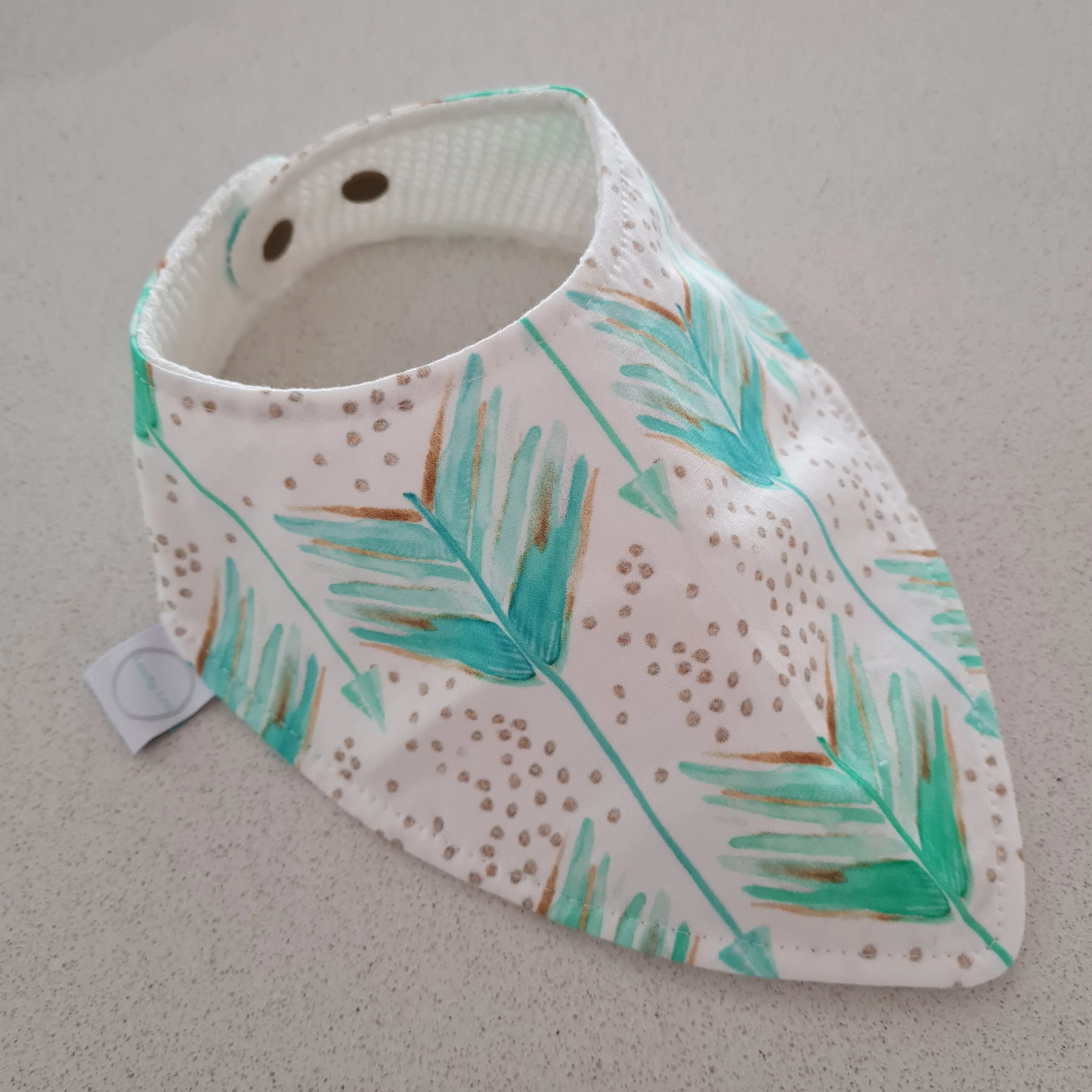 Aqua Feathered Arrow Bib