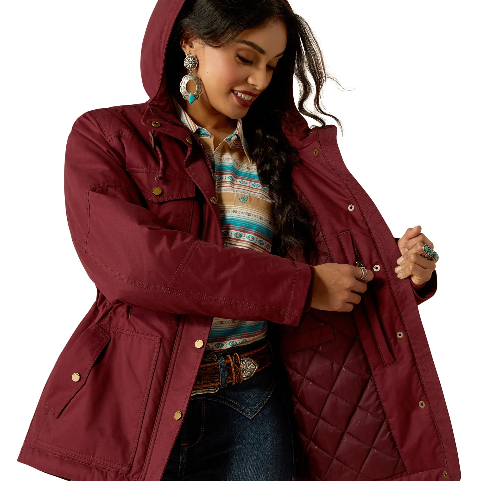 Ariat Ladies Grizzly Tawny Port 2.0 Parka Jacket 10052114