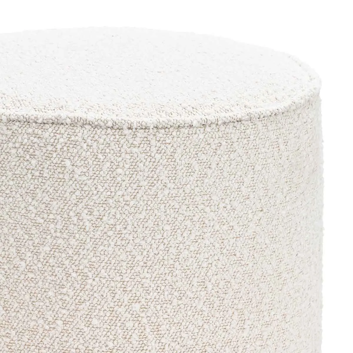 Ayla Boucle Round Ottoman