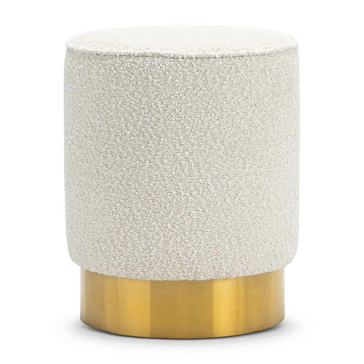 Ayla Boucle Round Ottoman