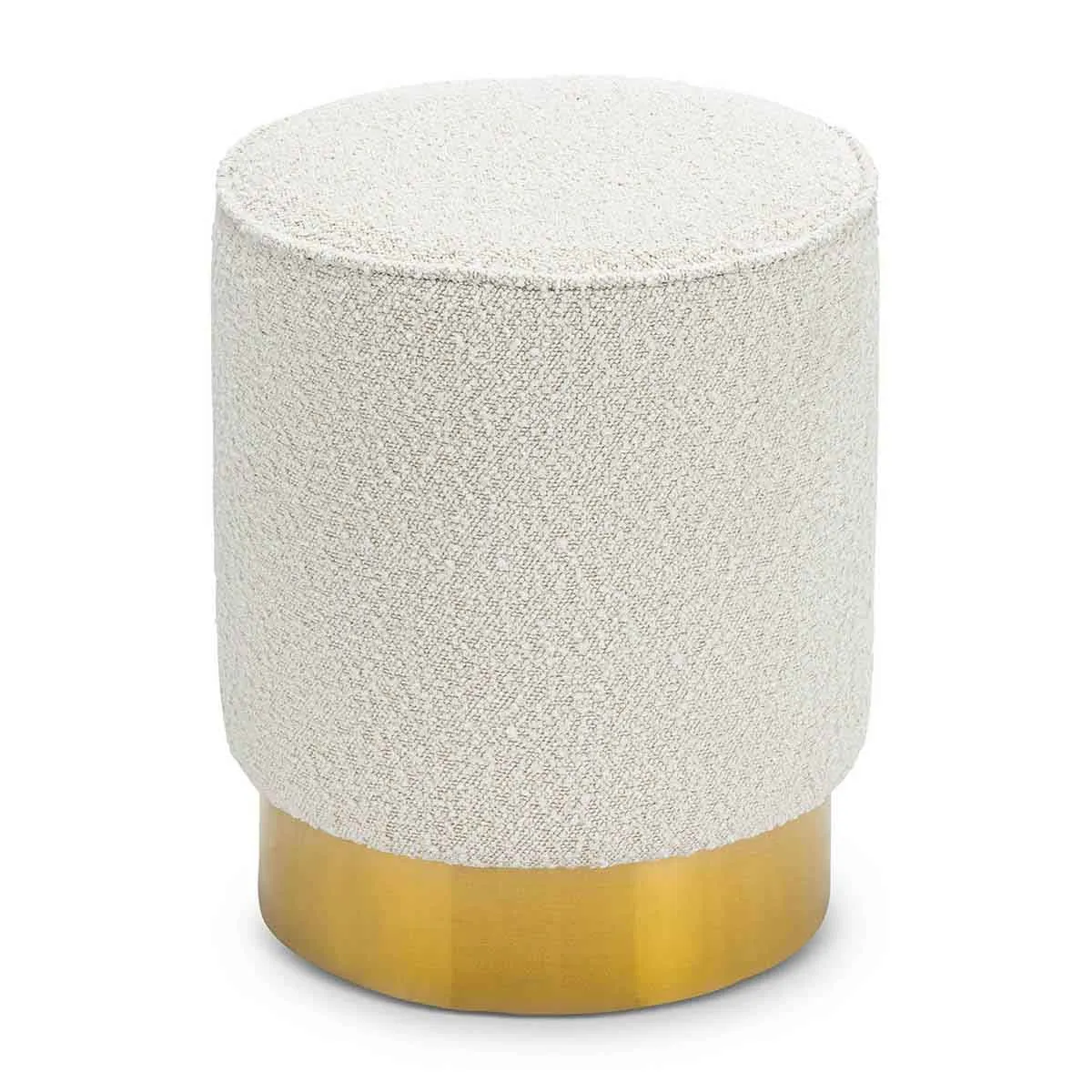 Ayla Boucle Round Ottoman