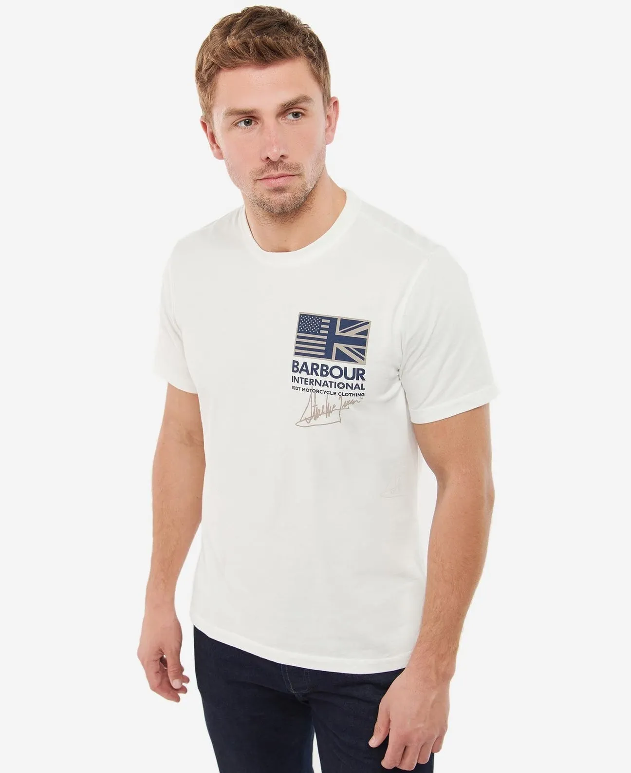 Barbour International Tanner Tee Whisper White