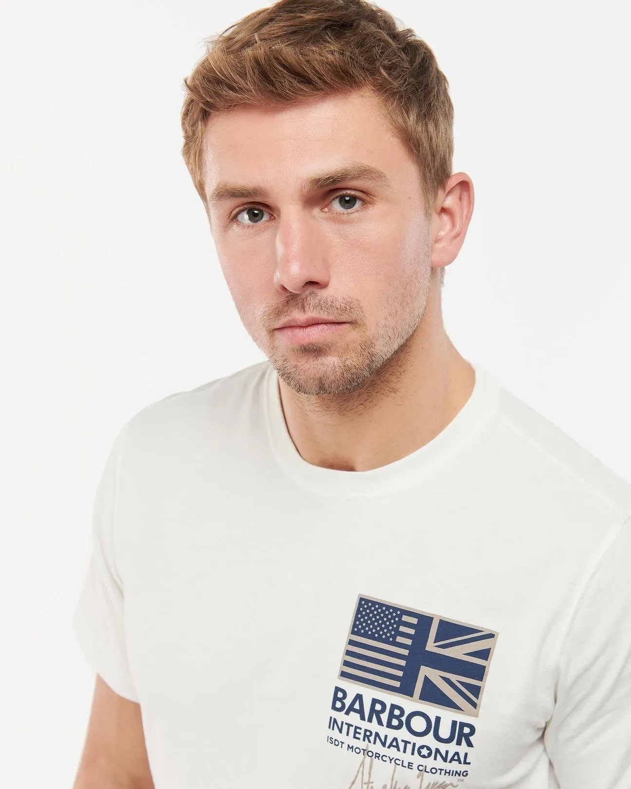 Barbour International Tanner Tee Whisper White