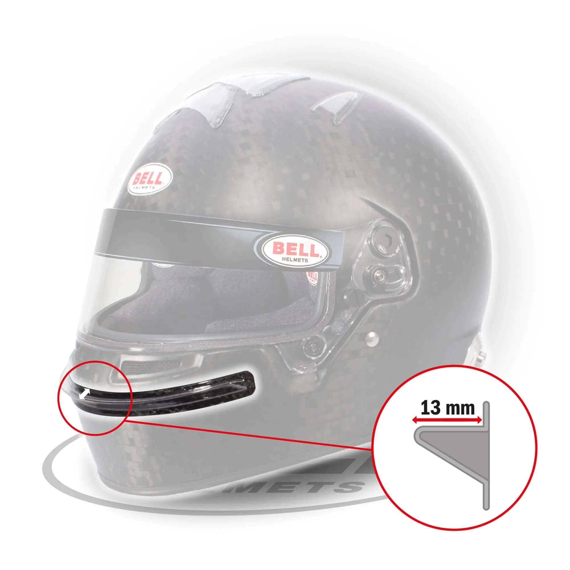 Bell Clear Chin Bar Gurney For HP7, HP77, RS7, KC7 Helmets