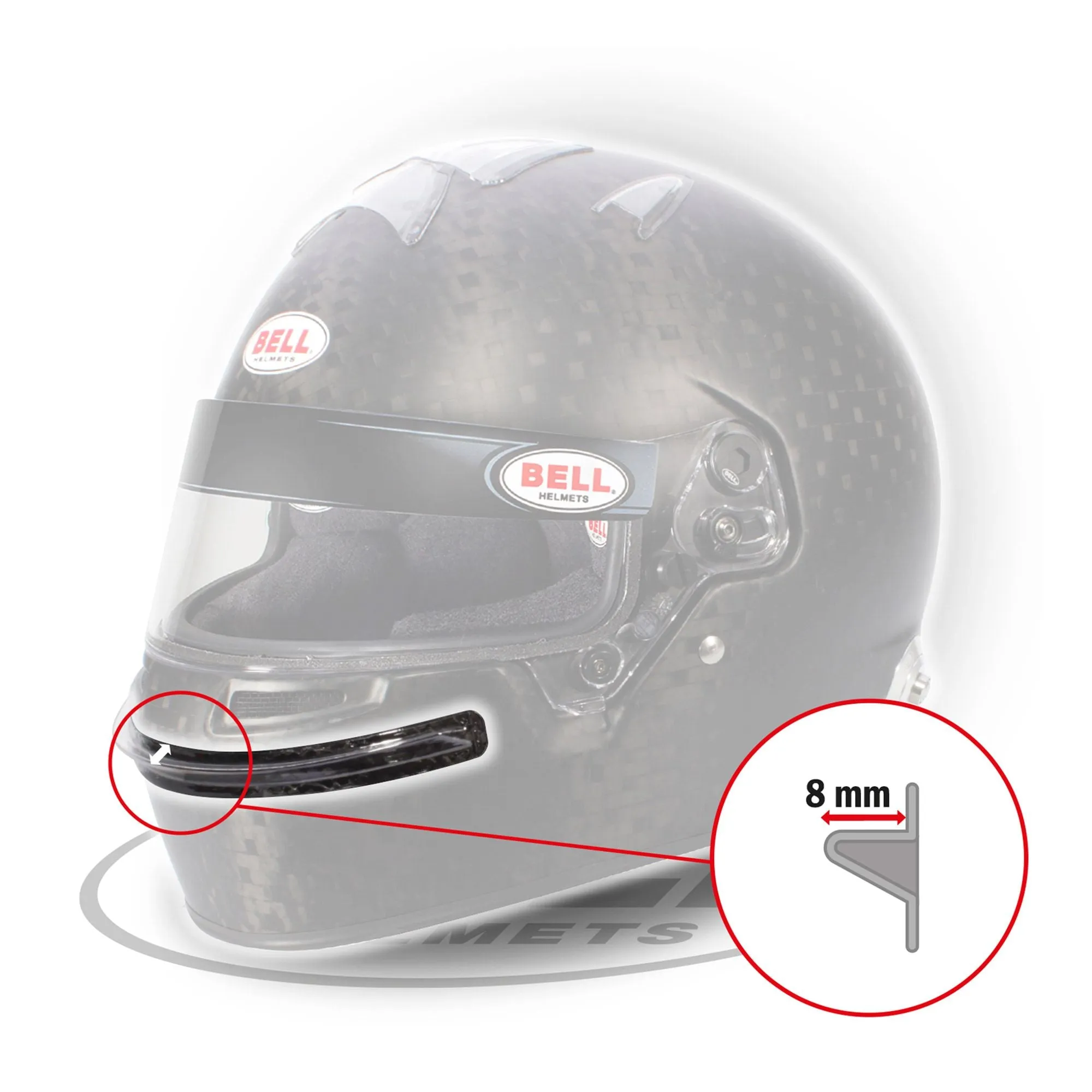 Bell Clear Chin Bar Gurney For HP7, HP77, RS7, KC7 Helmets