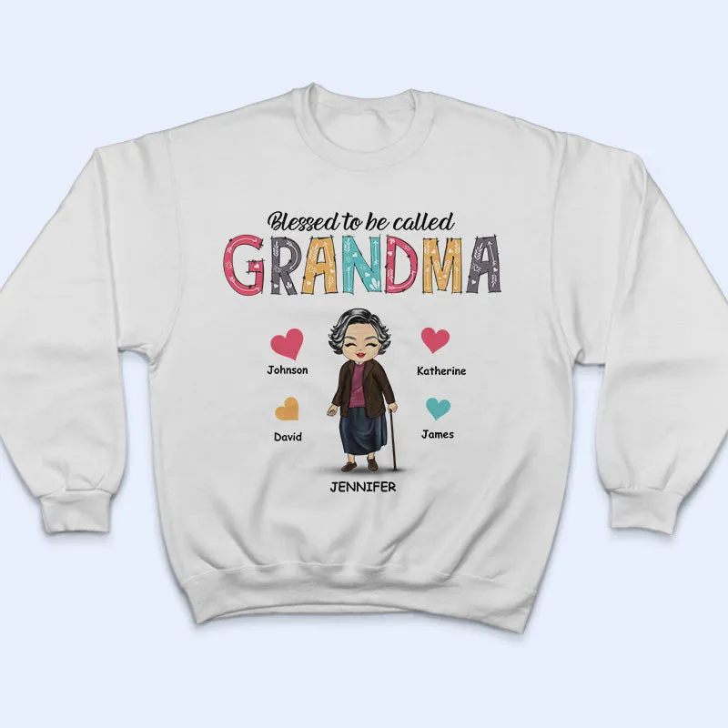 Blessed To Be Called Grandma - Mother Gift - Personalized Custom T Shirt