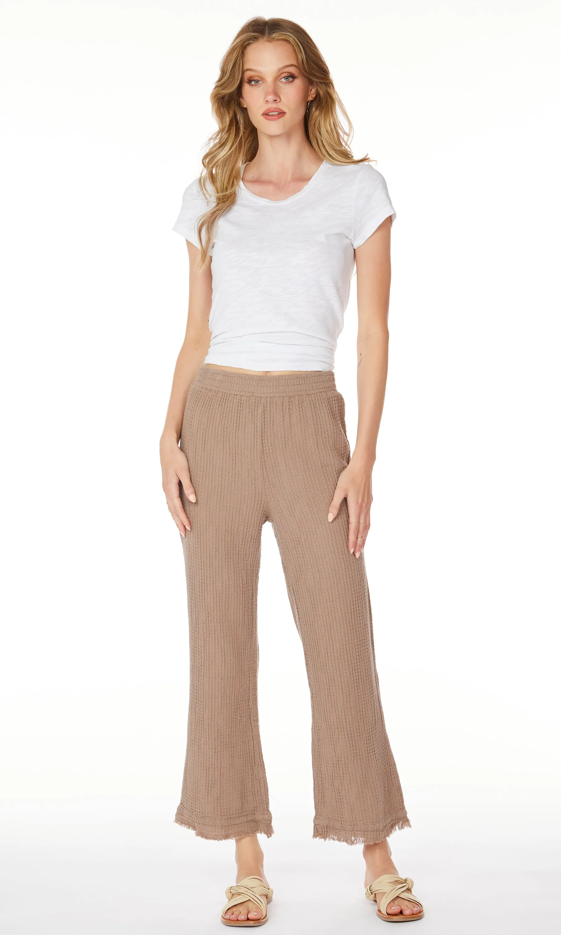 Bobi Cropped Wide Leg Pant