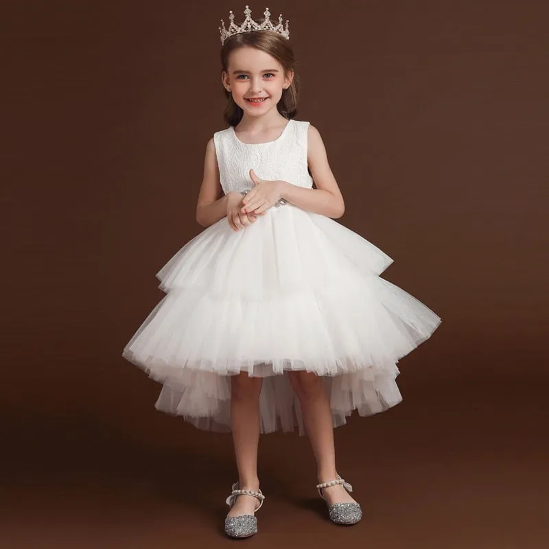 Bow Lace Sequins Princess Dress