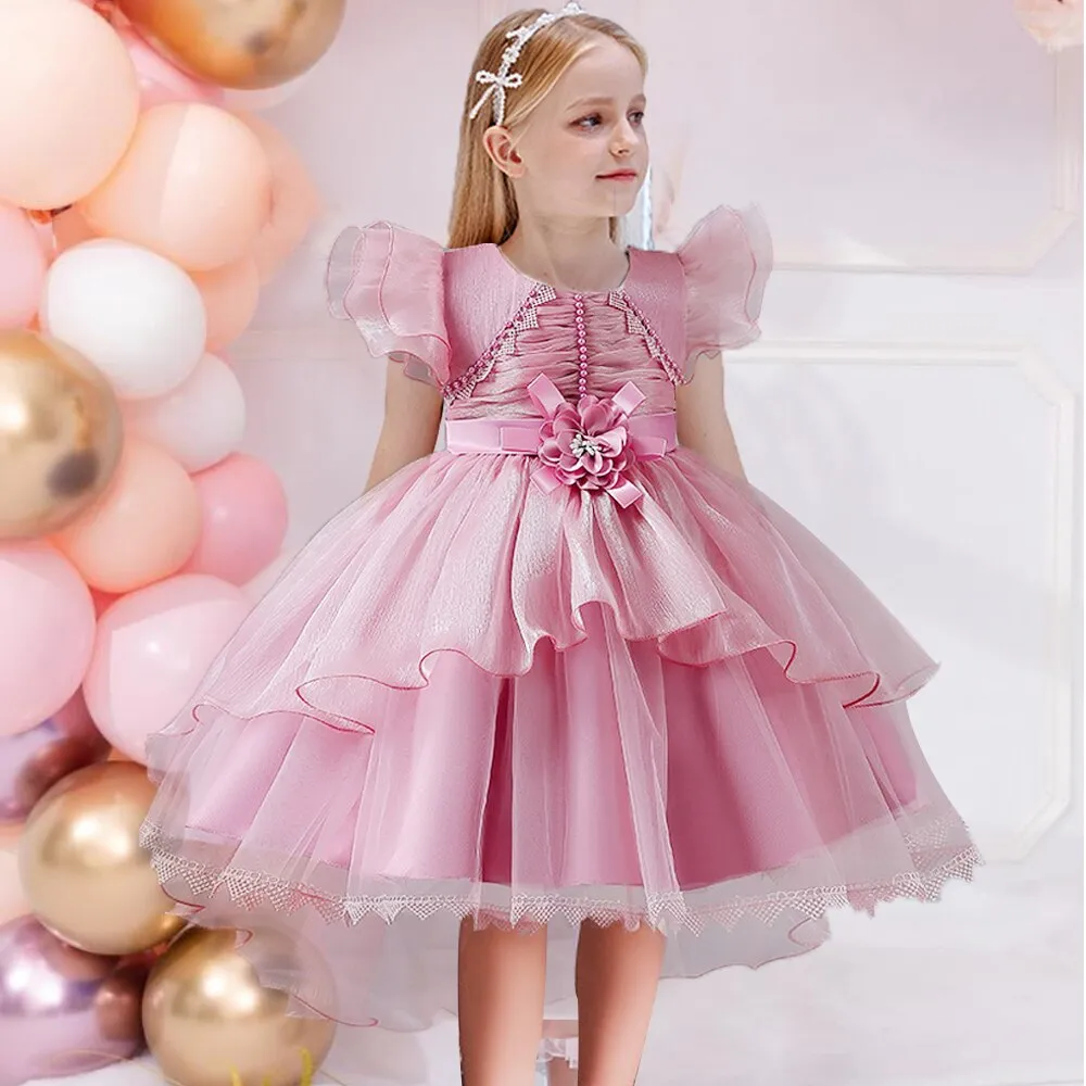 Bow Lace Sequins Princess Dress