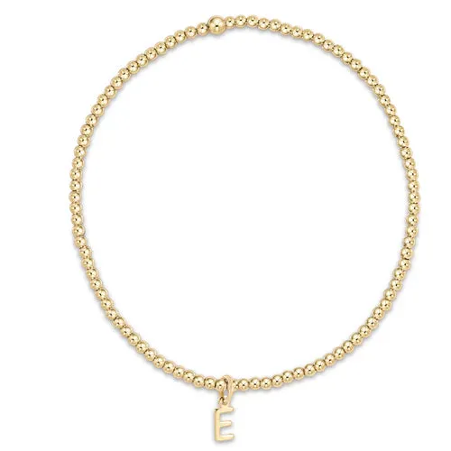 CLASSIC GOLD 2MM BRACELET- RESPECT GOLD CHARM