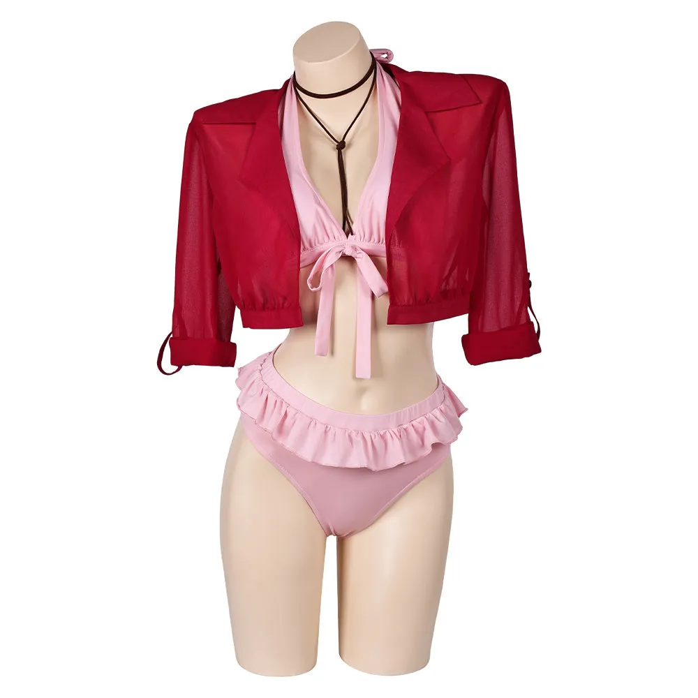 Cosplay Costume Outfits Halloween Carnival Suit Aerith Gainsborough swimsuit Aerith Final Fantasy VII Final Fantasy