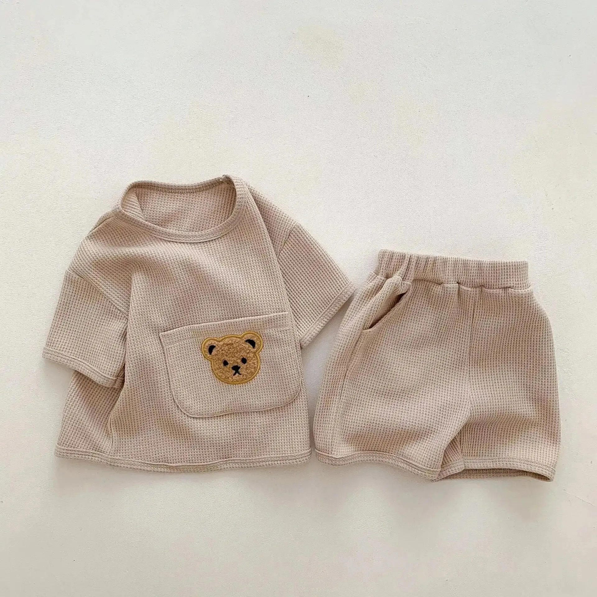 Cozy Teddy Bear Waffle Kids Set