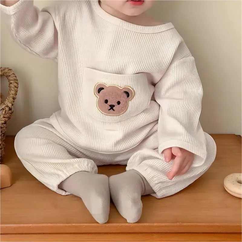 Cozy Teddy Bear Waffle Kids Set