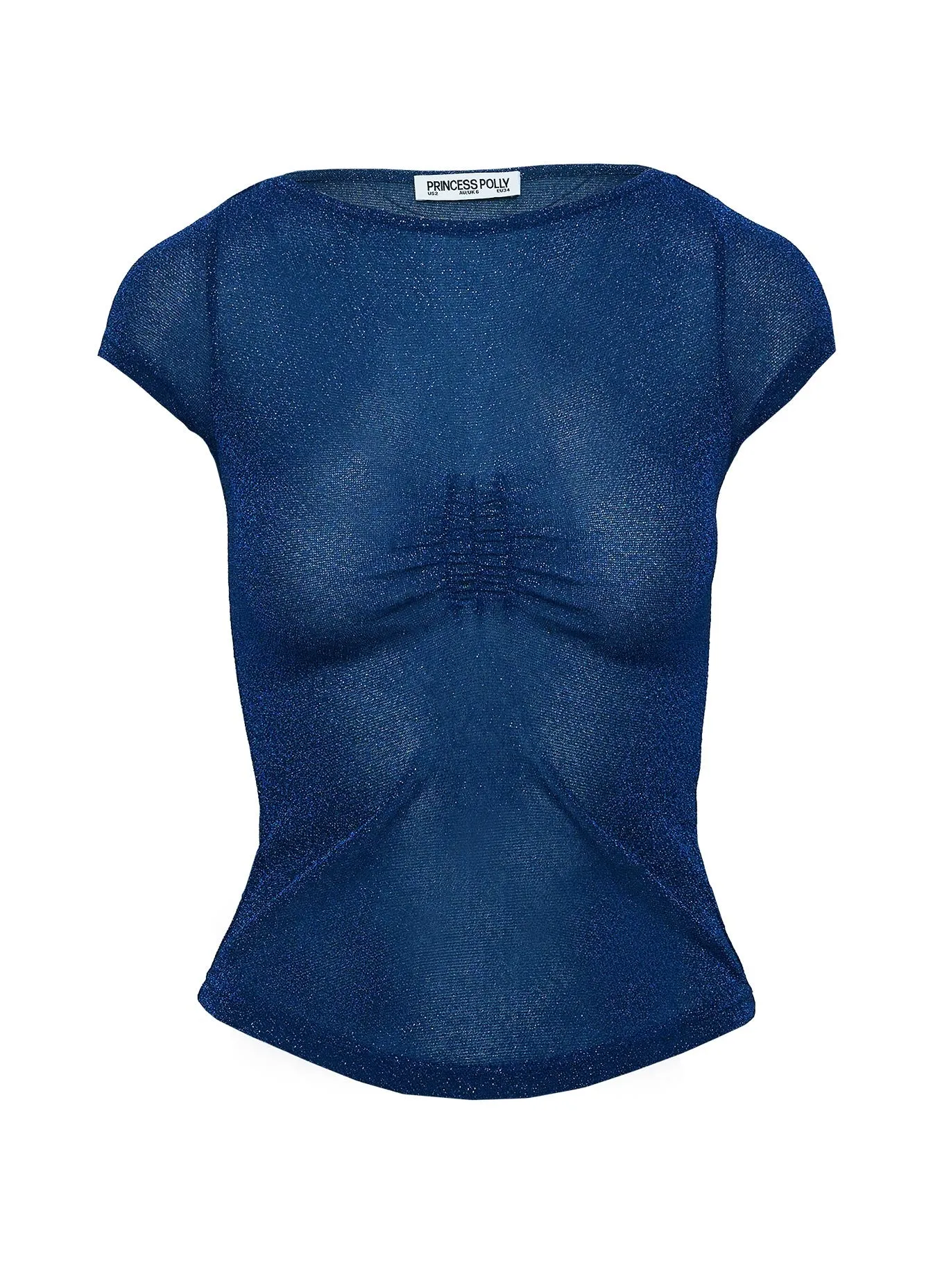 Crystal Clear Mesh Top Navy