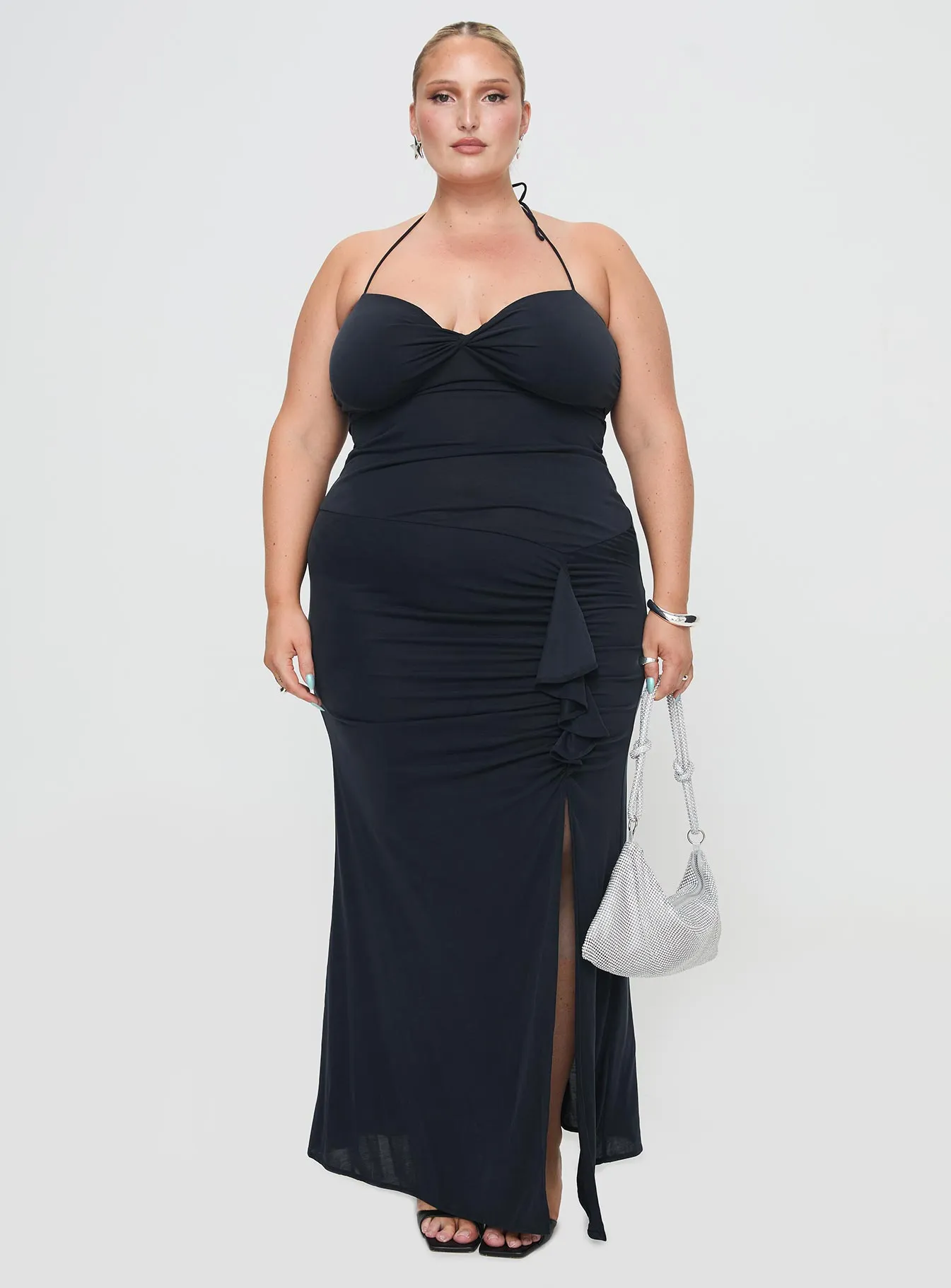 Destinations Maxi Dress Navy Curve