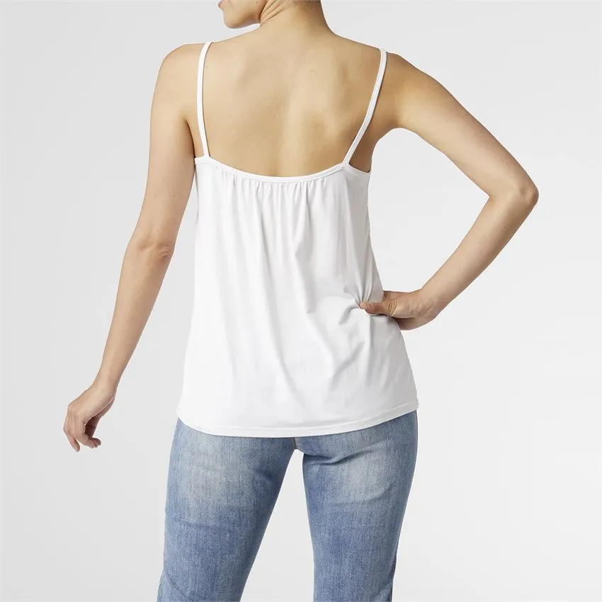 Elsie Adjustable Gathered Cami - White