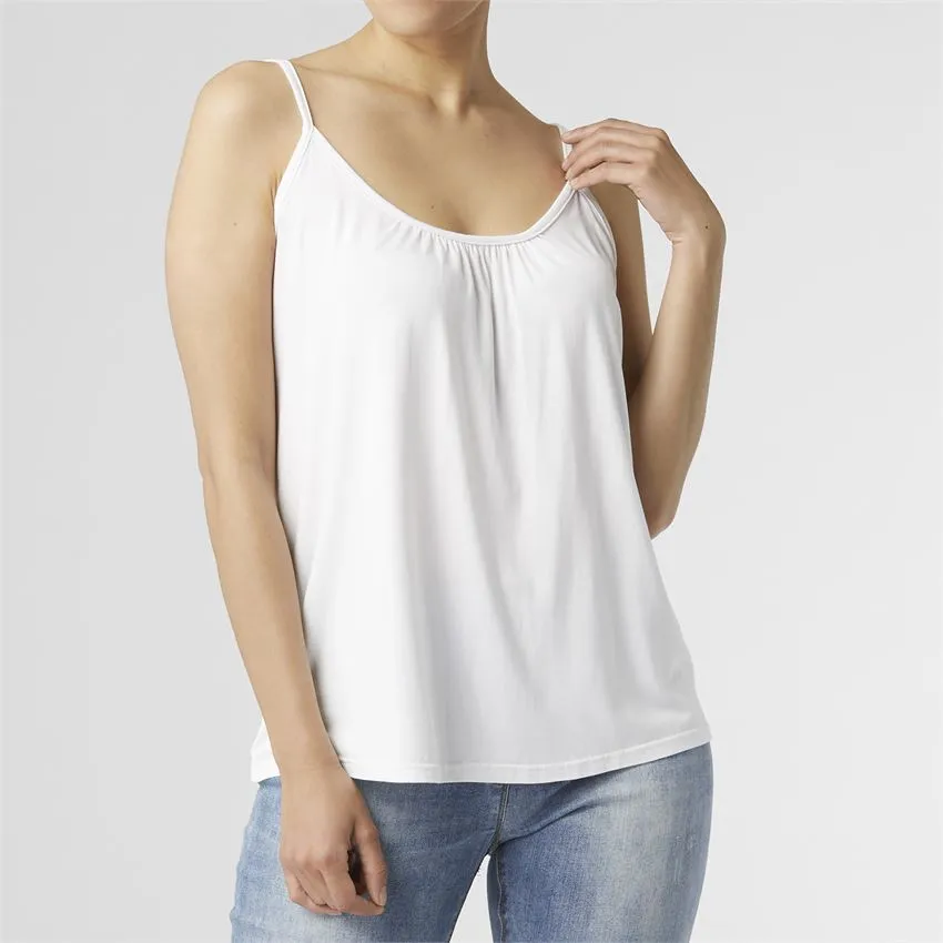 Elsie Adjustable Gathered Cami - White