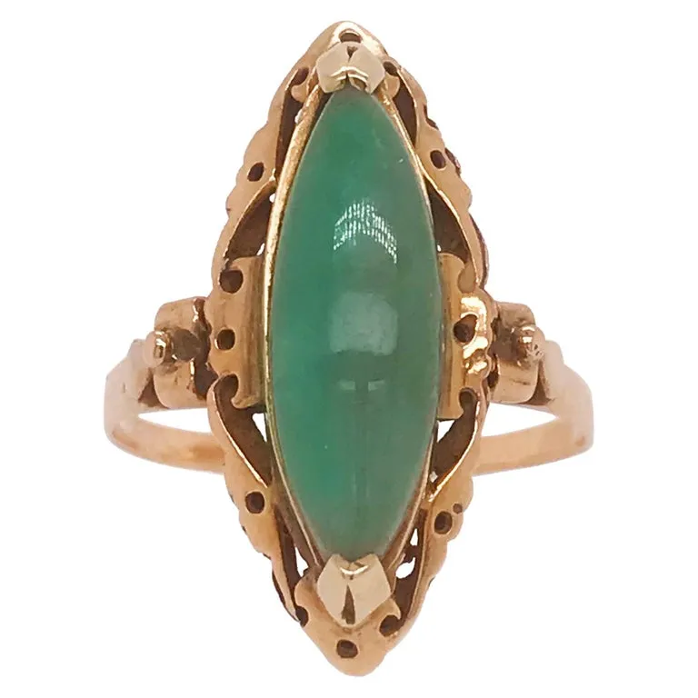 Estate Jade Marquise Ring