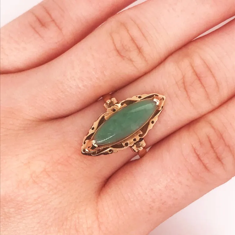 Estate Jade Marquise Ring