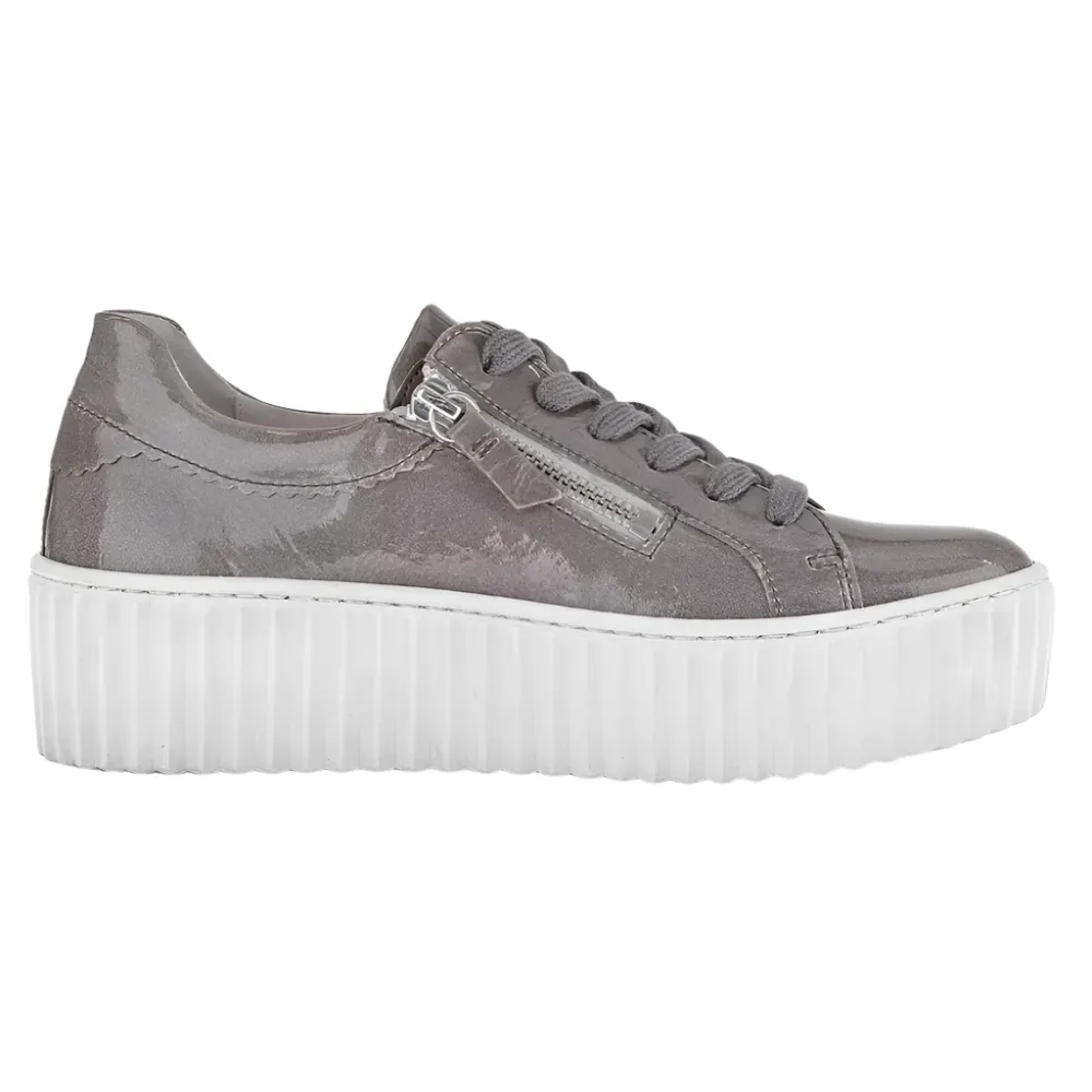 Gabor Women's Dolly Shoe Patent Leather Grey