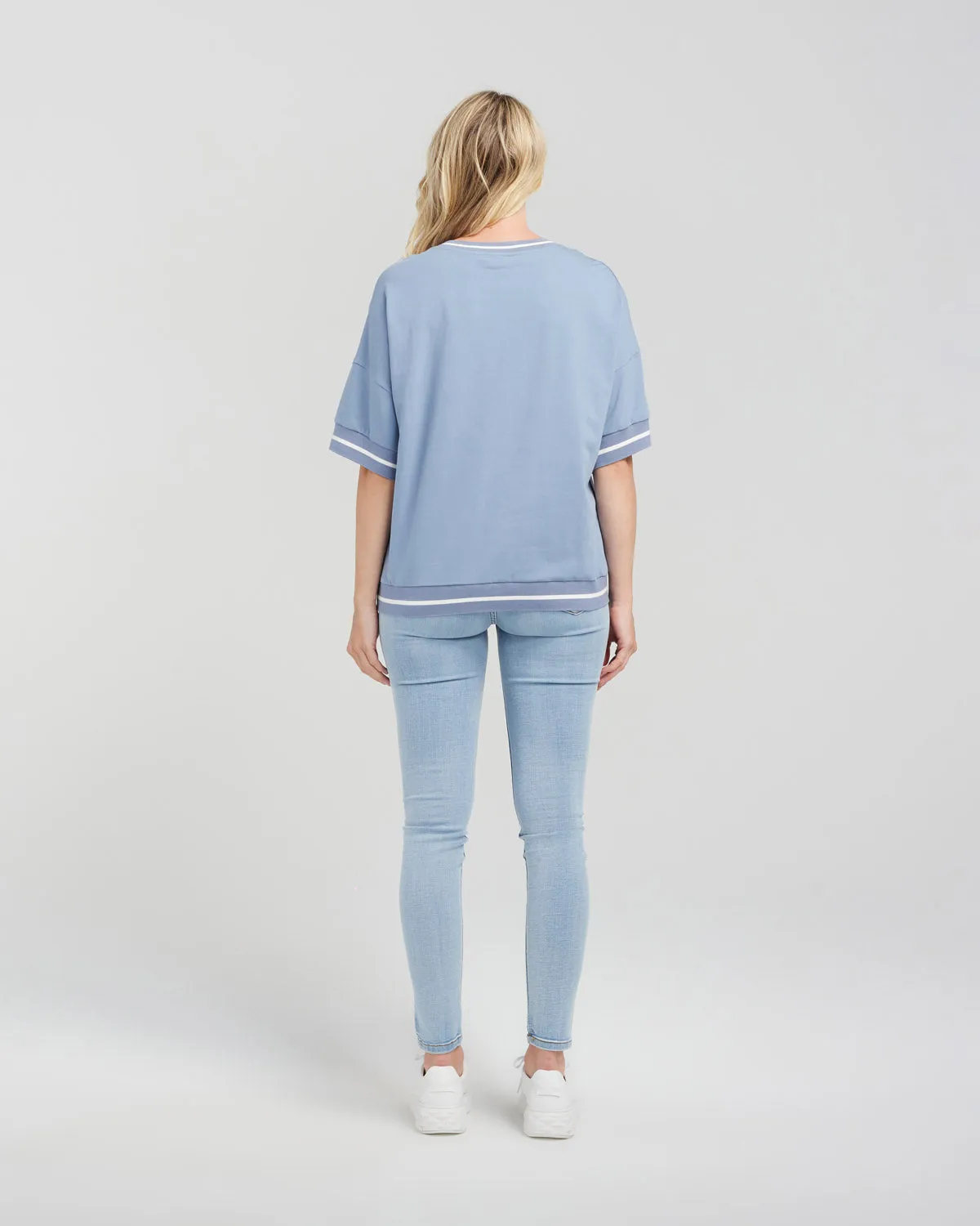 Gemma Top washed Blue