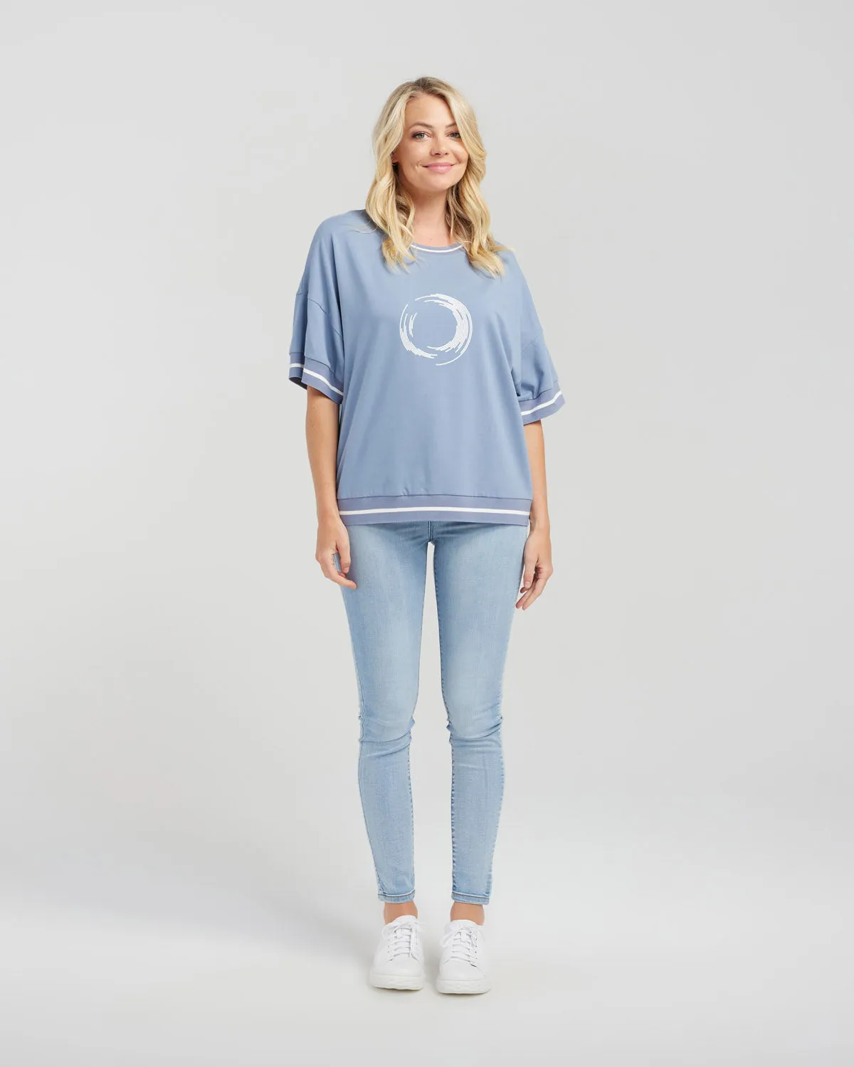 Gemma Top washed Blue