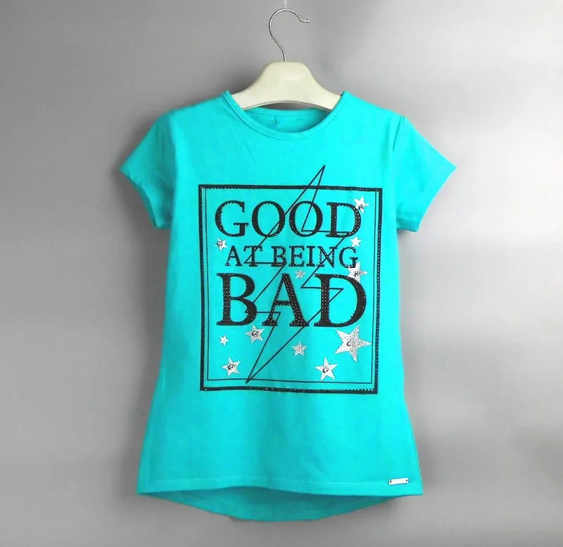 Girls Sequins Discoloration T-Shirt