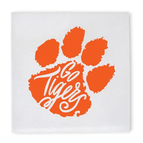 Go Tigers Cocktail Napkins - Orange & White