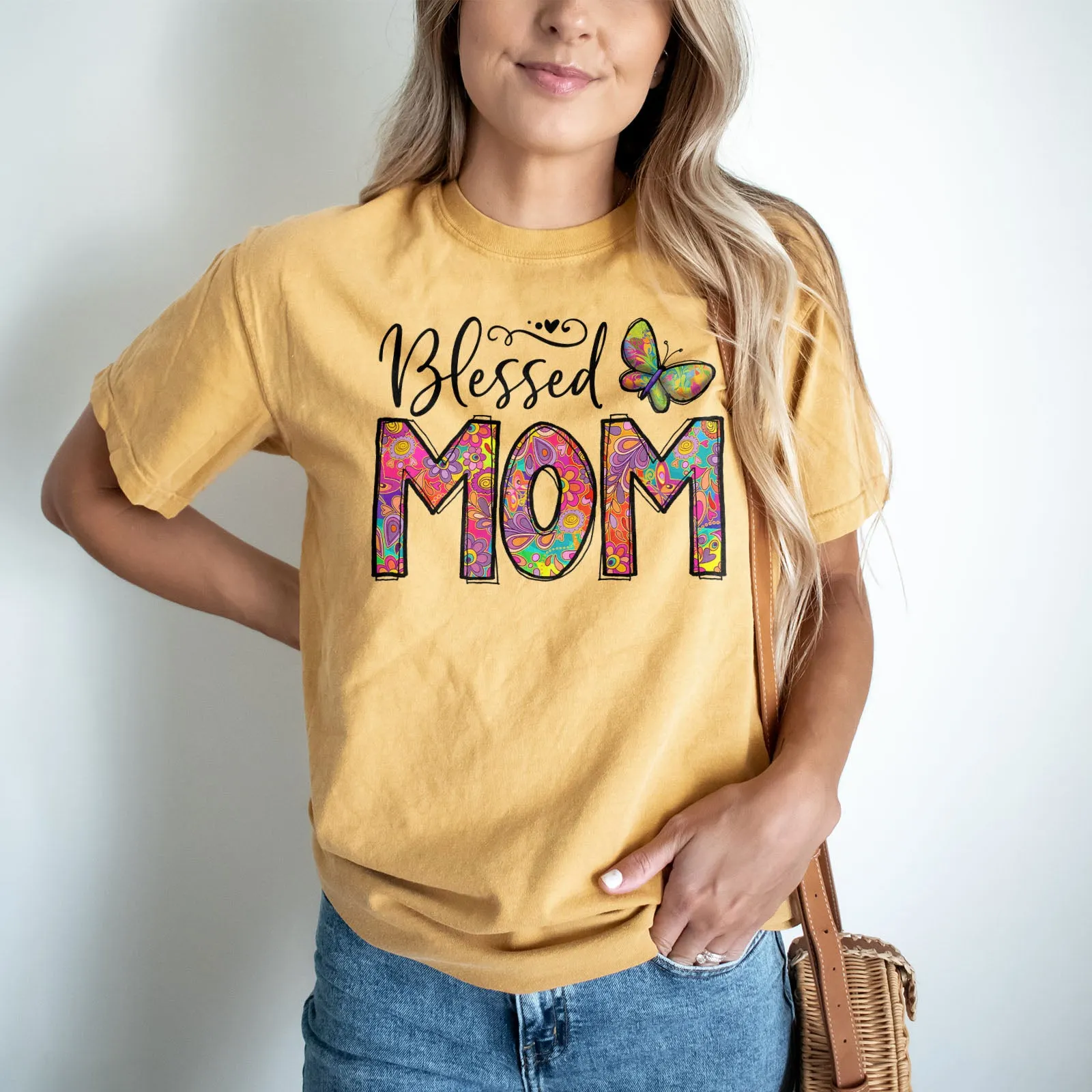 Groovy Blessed Mom Tee