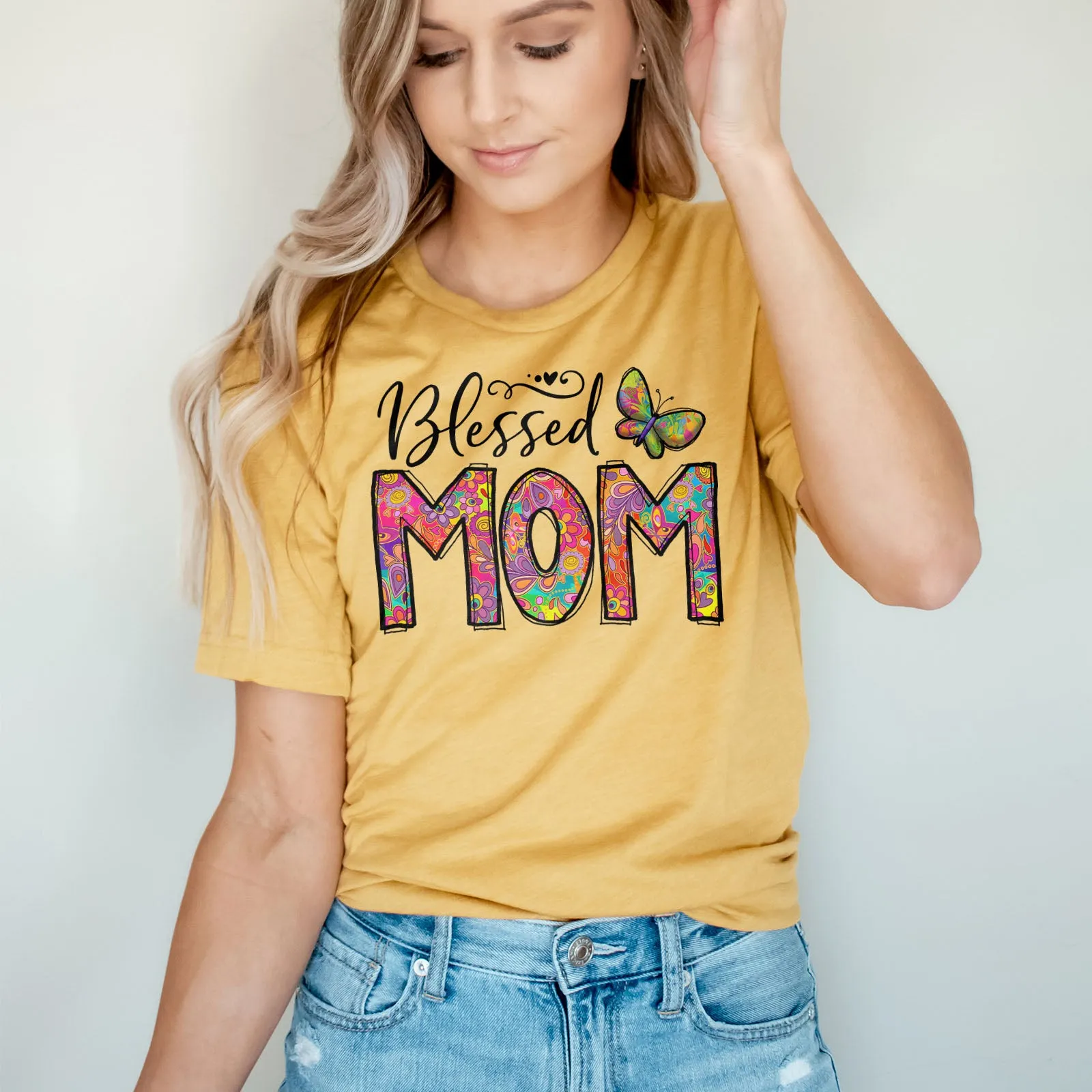 Groovy Blessed Mom Tee