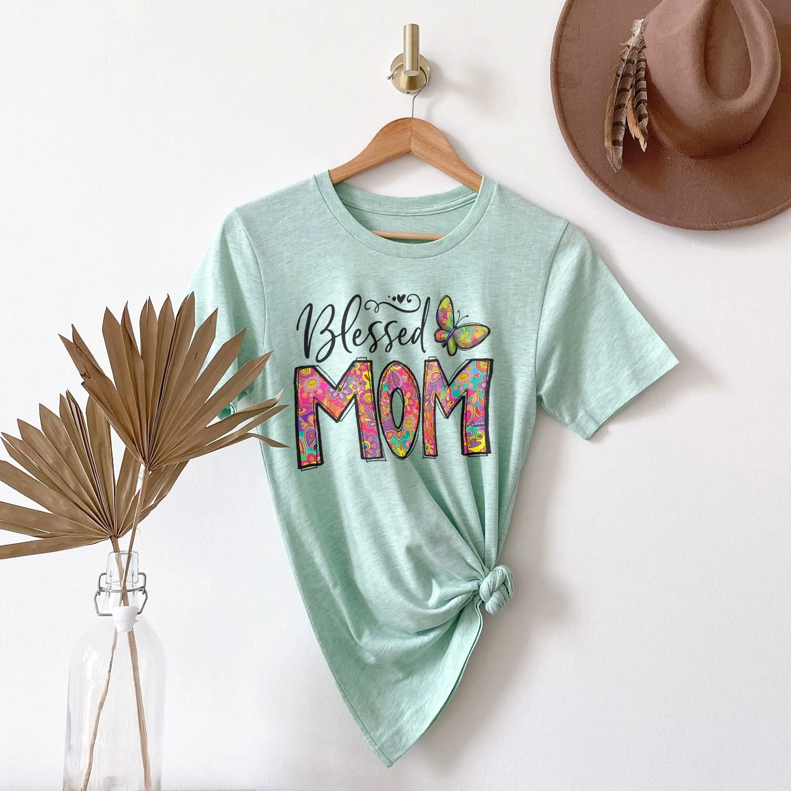 Groovy Blessed Mom Tee