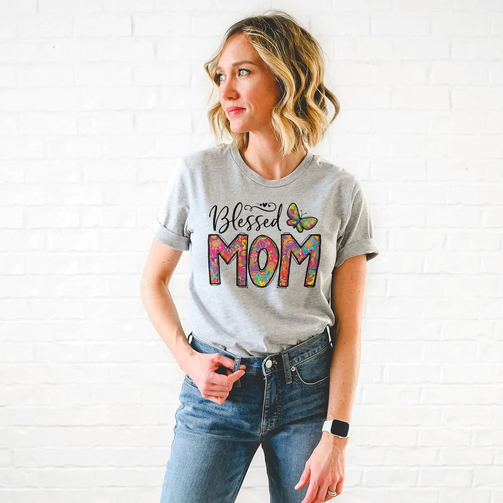 Groovy Blessed Mom Tee