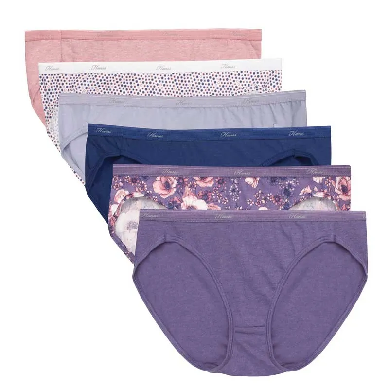 Hanes Ladies Bikini 6 Pack- Assorted