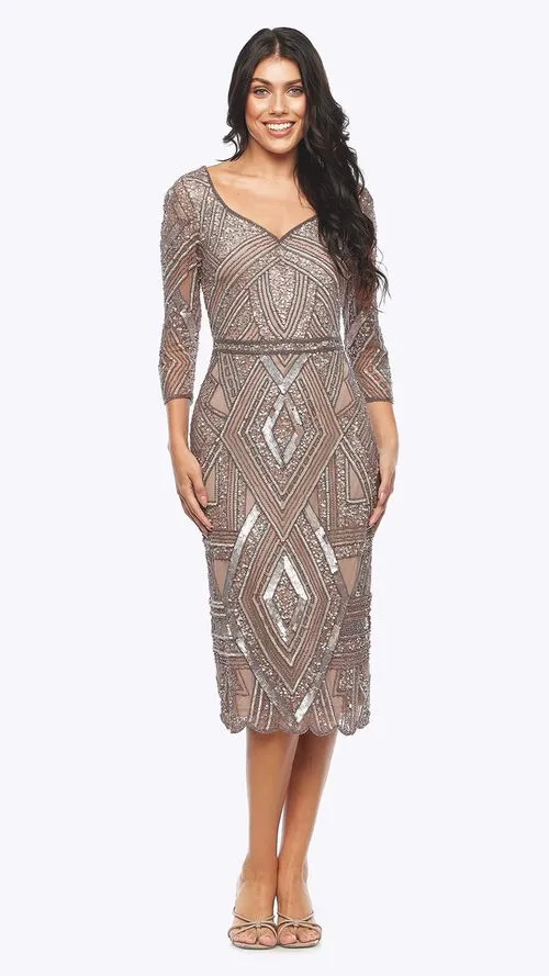 Jesse Harper - JH0482 Vee Beaded Dress