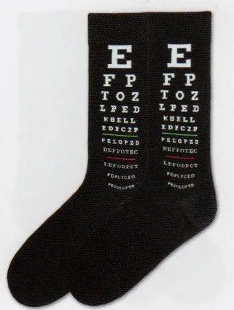 K Bell Mens Eye Chart Socks