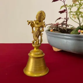 Lord Krishna Brass bell For Pooja