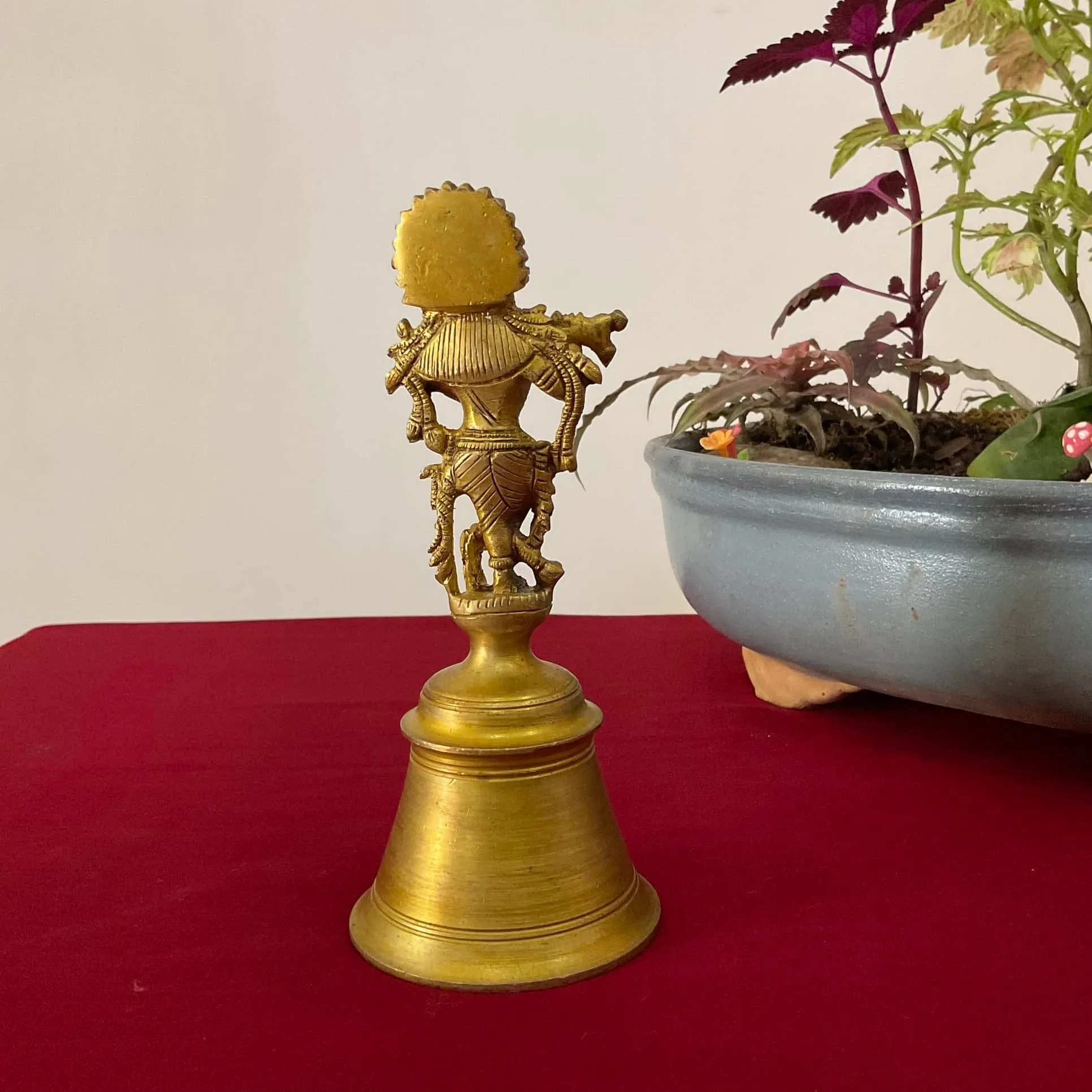 Lord Krishna Brass bell For Pooja