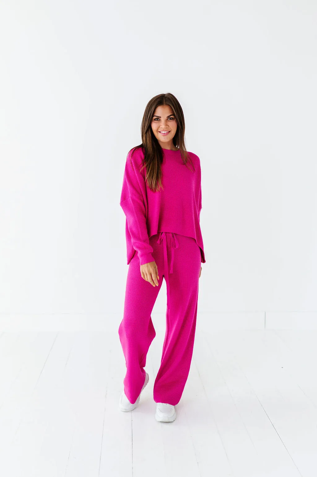 Mattie Lounge Set in Magenta