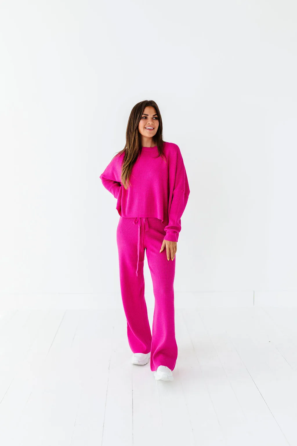 Mattie Lounge Set in Magenta