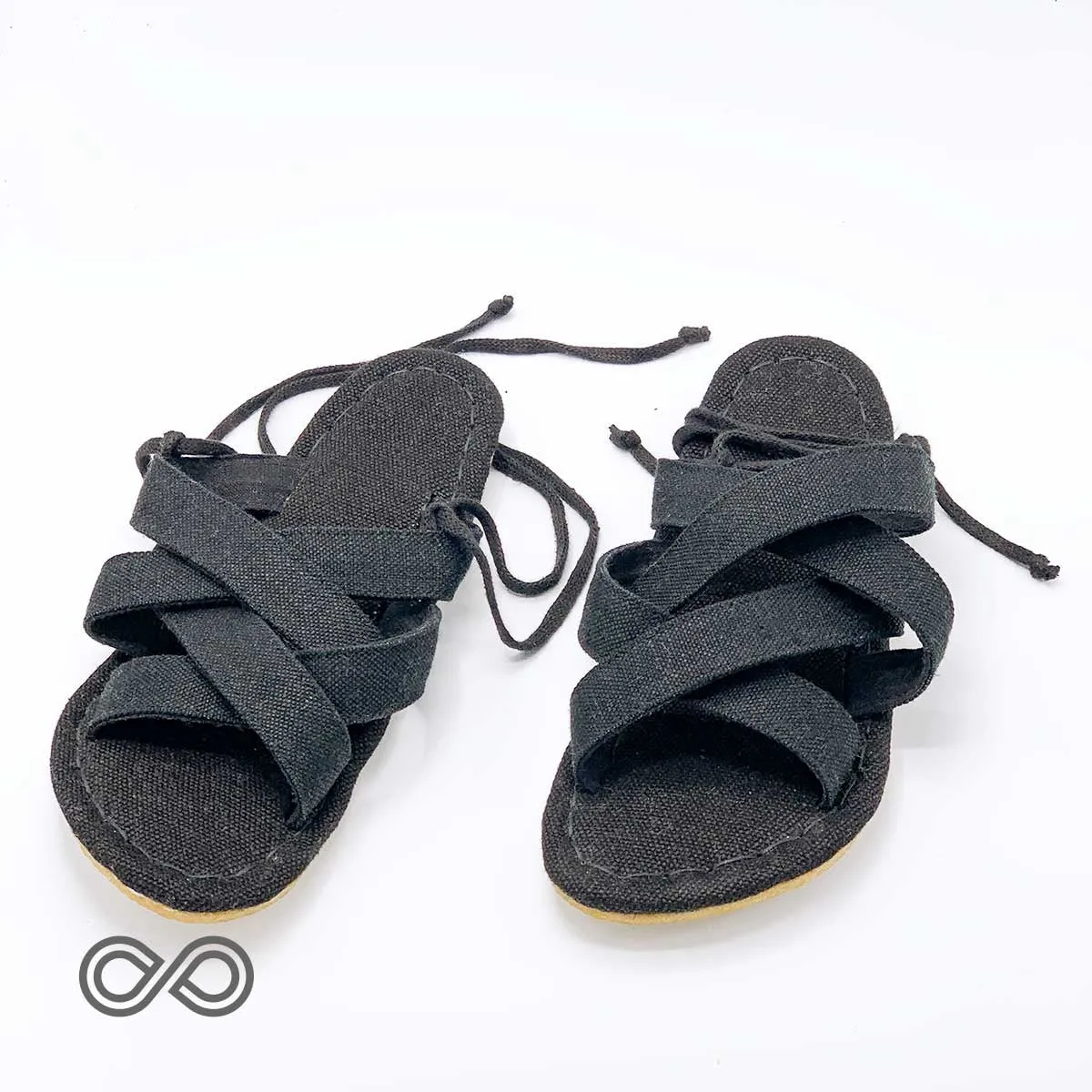 MONTAGNE Lace Edition Handmade Organic Hemp Crossover Huarache Sandals (Unisex)