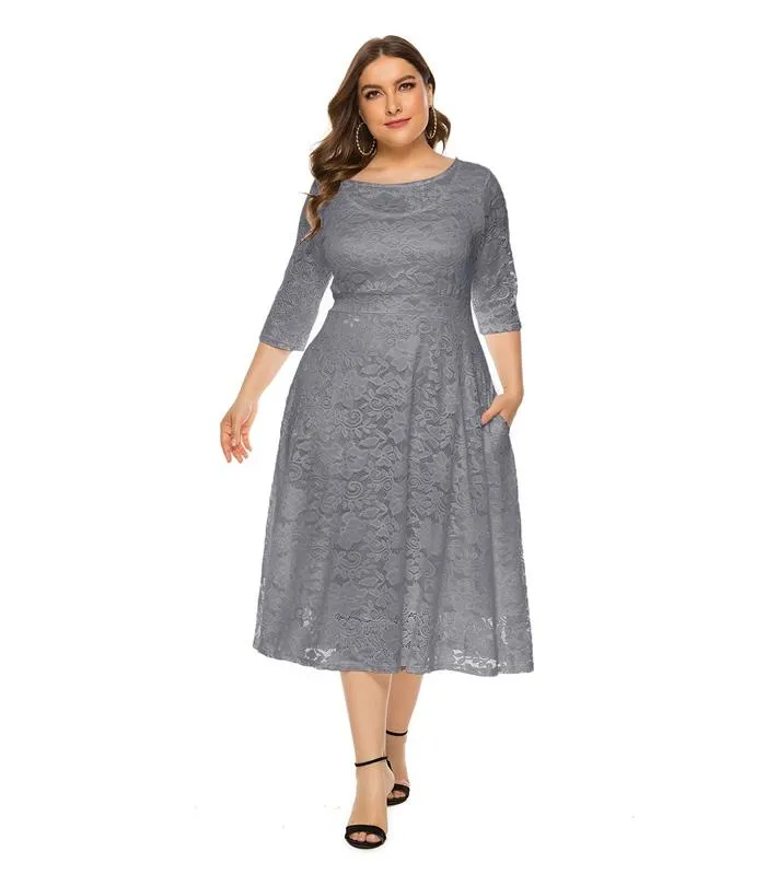 Mother Of The Groom/Bride Plus Size Wedding Formal Dress With Pockets