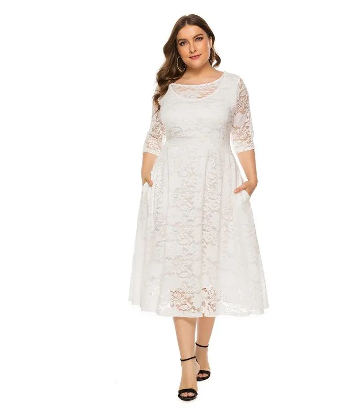 Mother Of The Groom/Bride Plus Size Wedding Formal Dress With Pockets