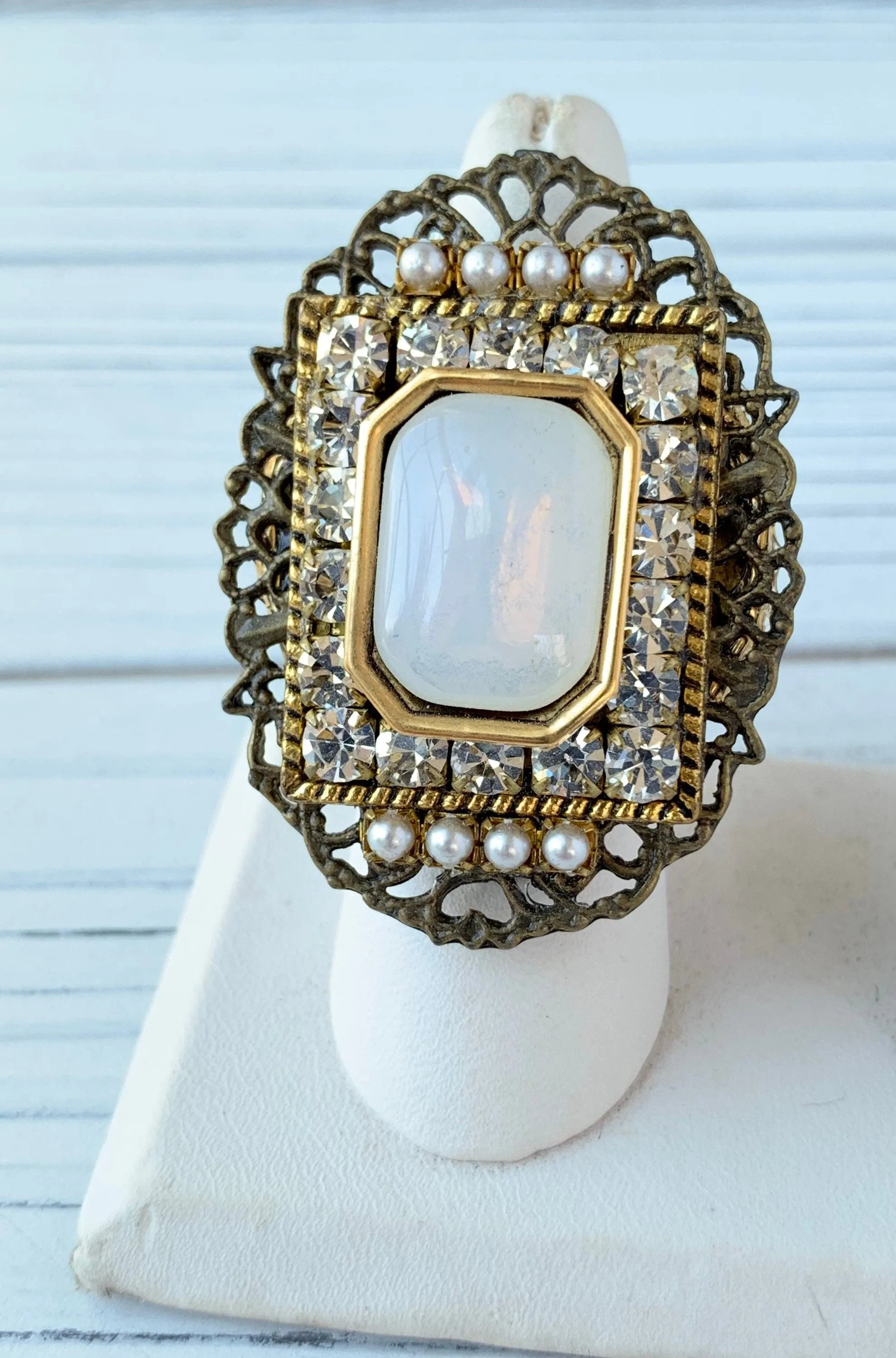 Old World Statement Ring in Opal