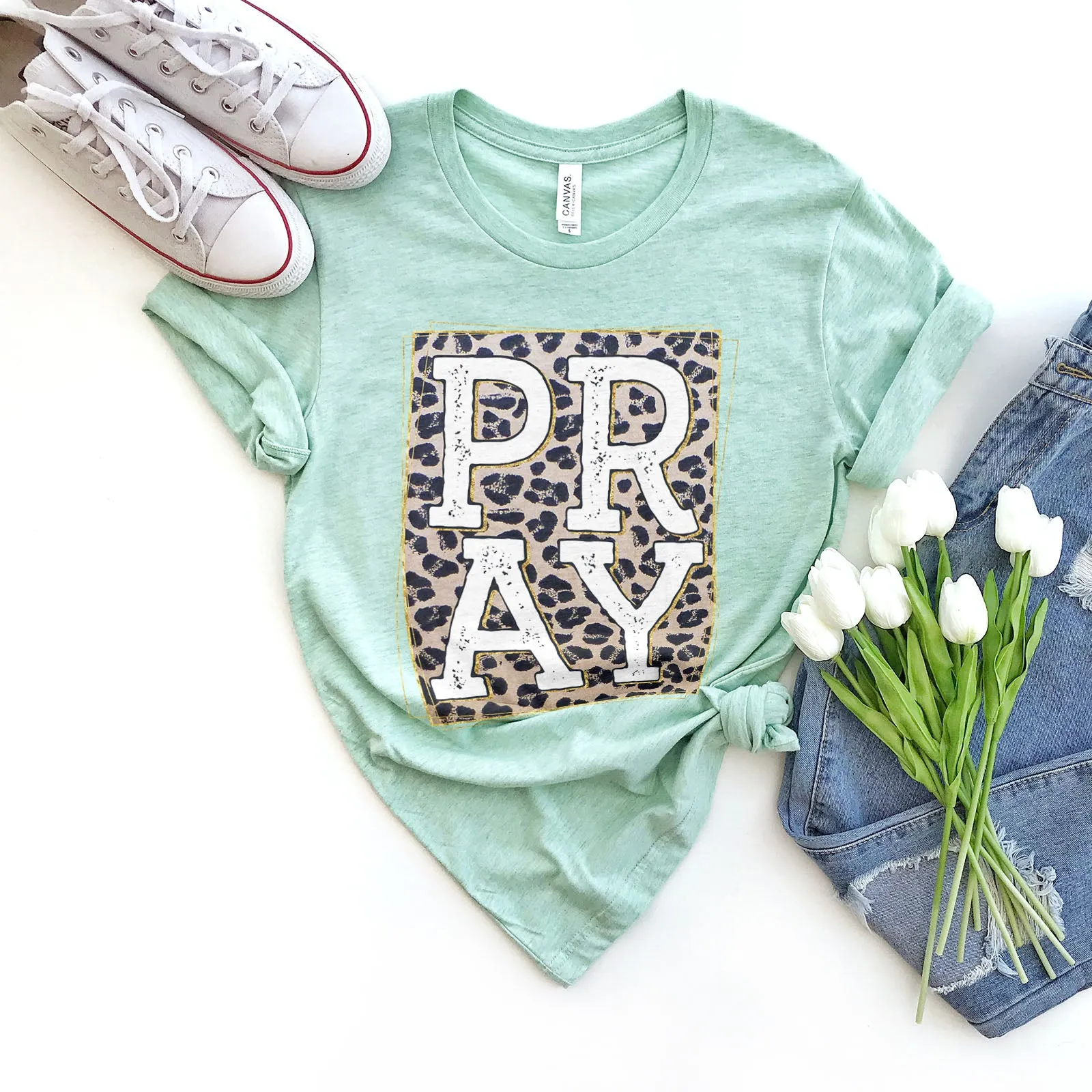 Pray Leopard Tee