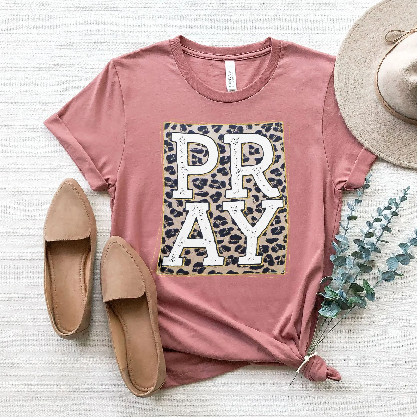 Pray Leopard Tee